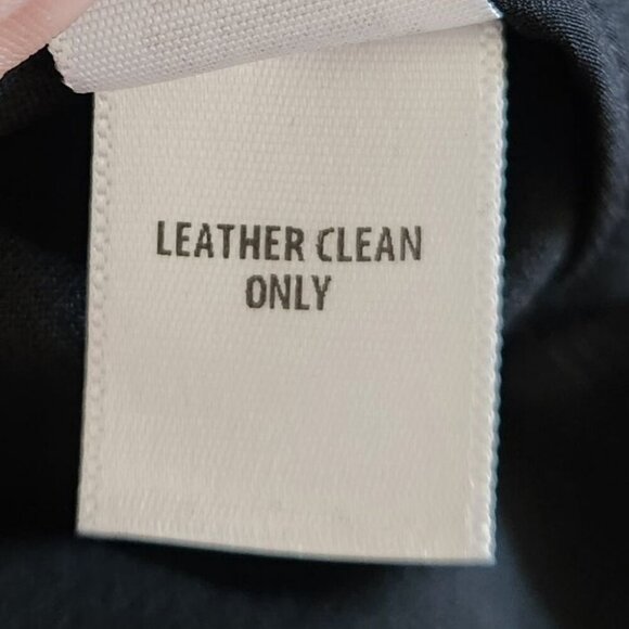 St. John Leather Trim Collared Black Blazer Single Breasted Blazer Sz. 6 - Picture 12 of 15